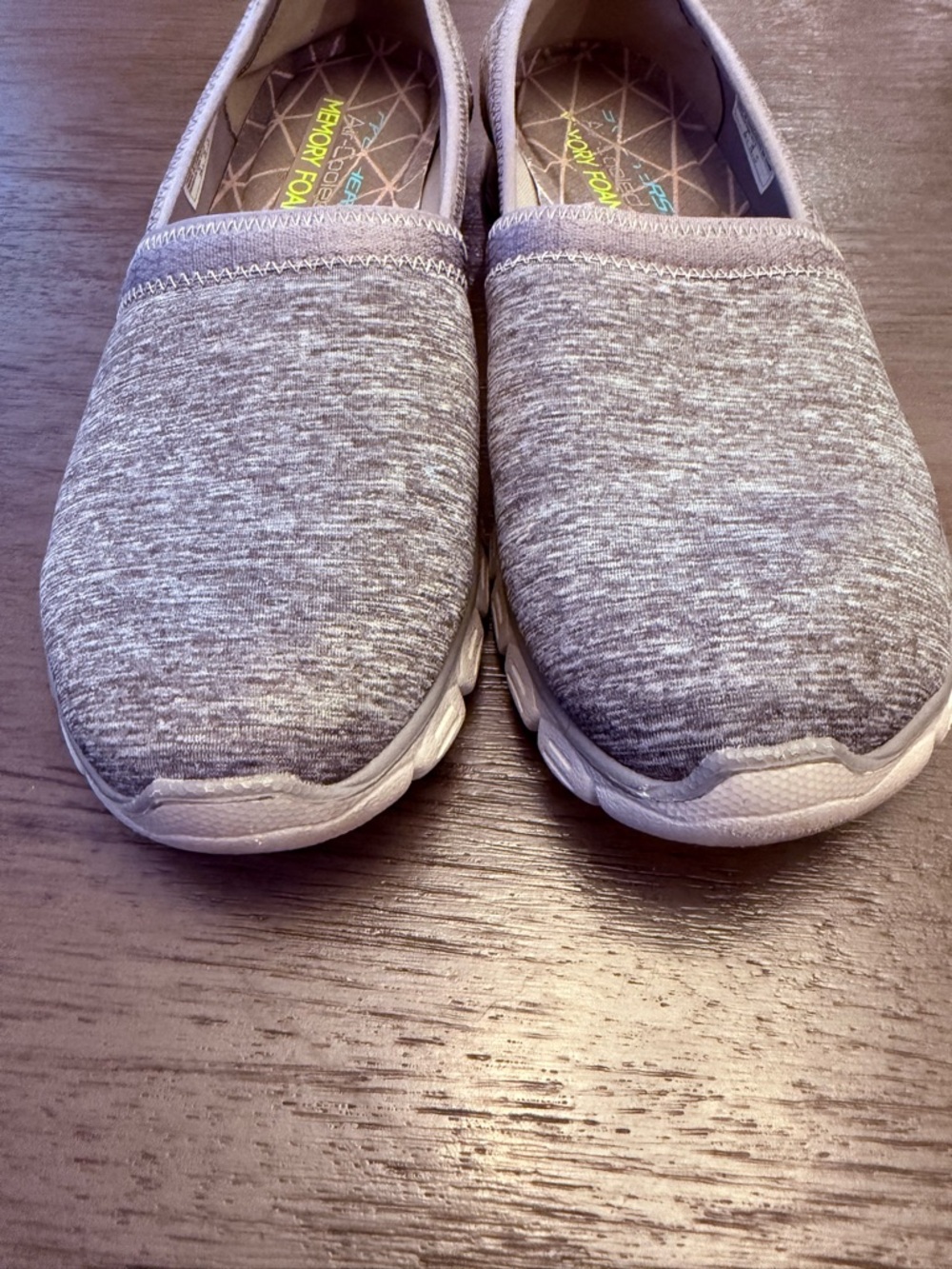Skechers Women's Gray Slip-On Memory Foam Flats Size 8.5